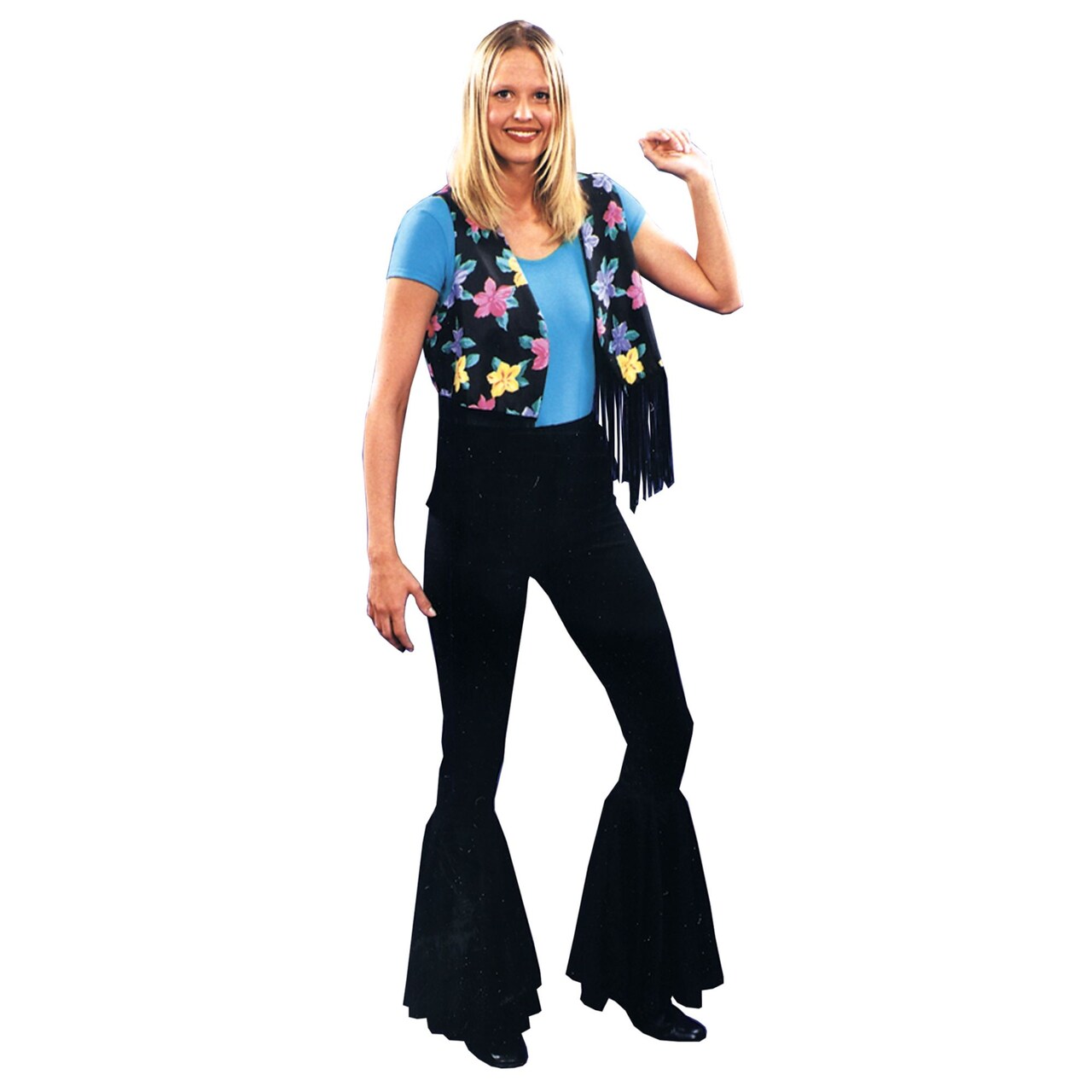 The Costume Center Black 1970's Style Women Adult Halloween Bell Bottom Pants- One Size